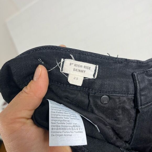 Madewell Women’s 9” Black High Rise Skinny Jeans size 25 - Picture 9 of 12